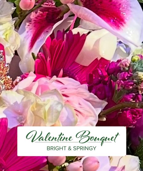 Bright & Springy Valentine's Day Bouquet - Custom Designs Bouquet